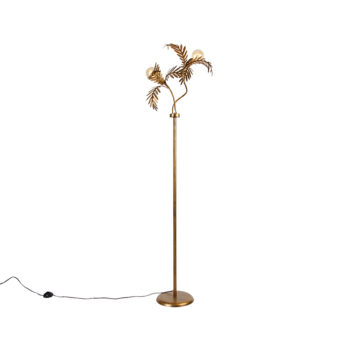 Vintage stojaca lampa zlatá 187 cm 2-svetlo - Botanica