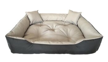 Vodoodolný komfortný pelech pre psa s vankúšmi - sivý Šírka: 65 cm | Dĺžka: 75 cm