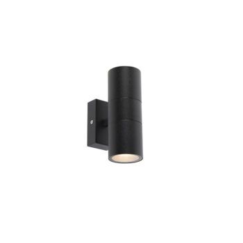 Vonkajšia nástenná lampa čierna 2-svetlá IP44 - Duo