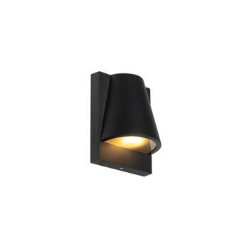 Vonkajšia nástenná lampa čierna IP44 so senzorom súmraku - Femke