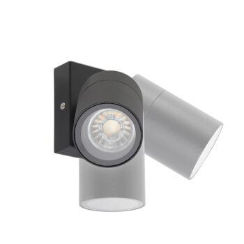 Vonkajšia nástenná lampa čierna nastaviteľná IP44 - Solo
