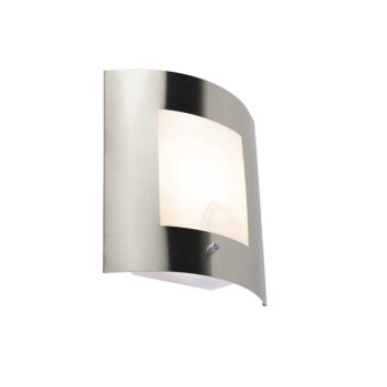 Vonkajšia nástenná lampa oceľ IP44 senzor súmraku - Emmerald