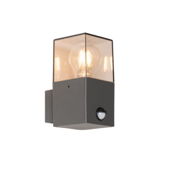 Vonkajšia nástenná lampa tmavosivá s pohybovým senzorom IP44 - Dánsko