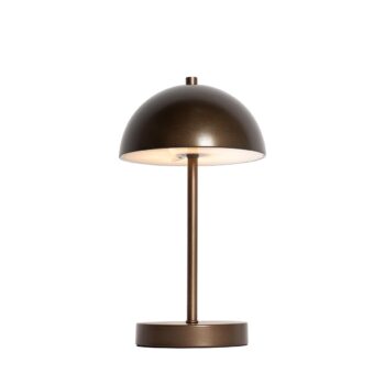 Vonkajšia stolná lampa Hríb tmavý bronz nabíjateľná - Keira