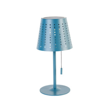 Vonkajšia stolná lampa modrá vrátane LED 3-stupňovo stmievateľná nabíjateľná a solárna - Ferre