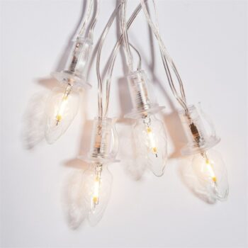 Vonkajšie osvetlenie Šiška číra, 20 LED Filament žiarovky, základné