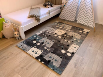 Vopi, Detský koberec Kiddo A1079 blue, 120x170, modrá, detská izba