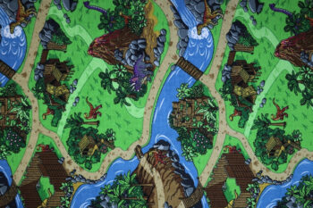 Vopi, Detský kusový koberec Dino, 80x150, viacfarebná, detská izba
