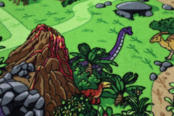 Vopi, Detský kusový koberec Dino kruh, 200x200 (priemer) kruh, viacfarebná, detská izba