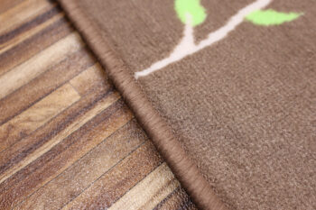 Vopi, Detský kusový koberec Sovička Silk 5258 hnedý, 133x133, hnedá, detská izba