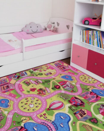 Vopi, Koberec metráž cesty Sweet Town - neúčtujeme odrezky z role, na mieru, šíře 1,33m,1m,2m,3m,4m,na mieru, neúčtujeme odrezky, viacfarebná, filc, detská izba