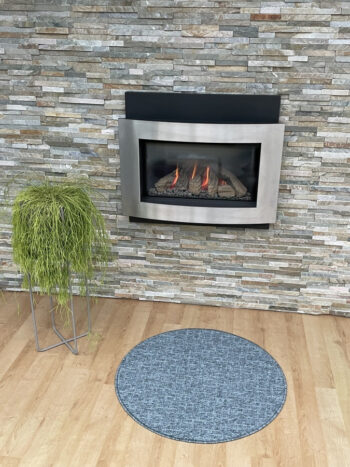Vopi, Kusový koberec Alassio modrošedý kruh, 80x80 (priemer) kruh, modrá, obývacia izba