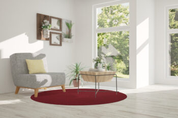 Vopi, Kusový koberec Astra červená kruh, 57x57 (priemer) kruh, červená, chodba / predsieň