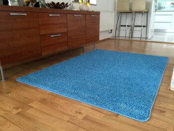 Vopi, Kusový koberec Color shaggy modrý, 50x80, modrá, detská izba