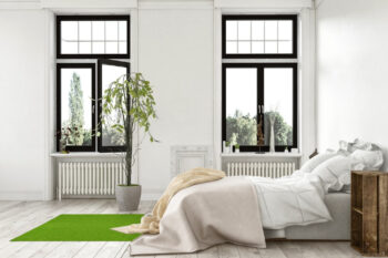 Vopi, Kusový koberec Eton zelený 41 štvorec, 80x80, zelená, kuchyňa