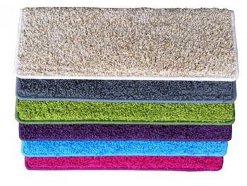 Vopi Nášľapy na schody Color shaggy béžový obdĺžnik, samolepiaci - 24x65 obdĺžnik (rozmer vrátane ohybu)