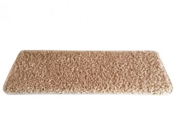 Vopi Nášľapy na schody Color shaggy béžový obdĺžnik, samolepiaci - 24x65 obdĺžnik (rozmer vrátane ohybu)