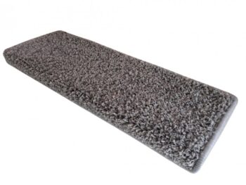 Vopi Nášľapy na schody Color shaggy šedý obdĺžnik, samolepiaci - 24x65 obdĺžnik (rozmer vrátane ohybu)