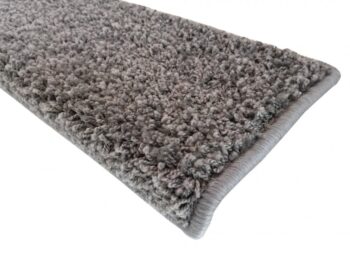 Vopi Nášľapy na schody Color shaggy šedý obdĺžnik, samolepiaci - 24x65 obdĺžnik (rozmer vrátane ohybu)