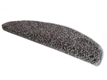 Vopi Nášľapy na schody Color shaggy šedý polkruh, samolepiaci - 24x65 polkruh (rozmer vrátane ohybu)