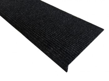 Vopi Nášľapy na schody Quick step antracit obdĺžnik, samolepiaci - 24x65 obdĺžnik (rozmer vrátane ohybu)