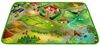 Vopi, Protišmykový kusový koberec Ultra Soft Farma, 130x180, viacfarebná, detská izba