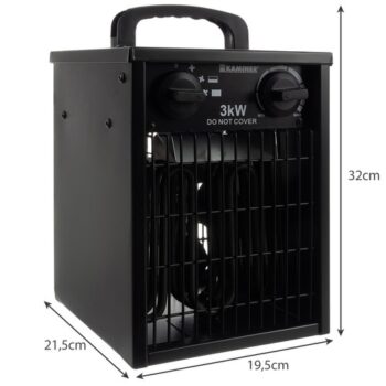 Výkonný elektrický ohrievač KAMINER s ventilátorom