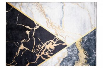 Výrazný tmavý trendový koberec s protišmykovou úpravou Šírka: 80 cm | Dĺžka: 150 cm