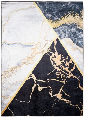 Výrazný tmavý trendový koberec s protišmykovou úpravou Šírka: 80 cm | Dĺžka: 150 cm