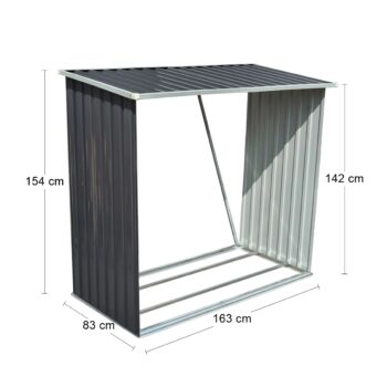 Prístrešok na drevo WOODSTORE 83x163x154 CM bude skvelým riešením pre uskladnenie Vášho paliva. Má stabilnú konštrukciu vyrobenú z kvalitnej, pozinkovanej ocele, vo farbe antracit, vrátane dvoch oceľových nosníkov, ktoré ju ešte viac spevňujú. Vďaka prevedeniu drevárne bude Vaše drevo…