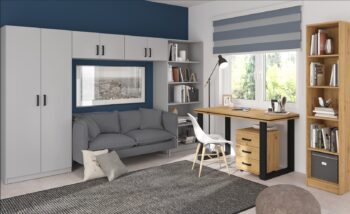 Zásuvková komoda WORK je spoločne s ďalšími prvkami kancelárskeho sektoru WORK základom vybavenia Vašej pracovne. Odporúča sa použiť ako kontajnér k počítaču.  Diskrétne a pritom moderné farby dodajú kancelárii nádych elegancie a profesionality. Nábytok je veľmi variabilný, môžete si ho vyskladať a skombinovať podľa svojich vlastných predstáv a potrieb.Stôl je vyrobený z kvalitnej LTD dosky, ktorá je nenáročná na údržbu.Rozmery (š/v/h): 40 x 57 x 42 cm. Dodávame v demonte.