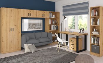 Regál WORK je spoločne s ďalšími prvkami kancelárskeho sektoru WORK základom vybavenia Vašej pracovne. Diskrétne a pritom moderné farby dodajú kancelárii nádych elegancie a profesionality. Nábytok je veľmi variabilný, môžete si ho vyskladať a skombinovať podľa svojich vlastných predstáv a potrieb.Regál je vyrobený z kvalitnej LTD dosky, ktorá je nenáročná na údržbu. Rozmery (š/v/h): 158 x  118 x 44 cm.Dodávame v demonte. 