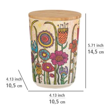 Wenko Dóza s bambusovým viečkom Flowers, 700 ml, M
