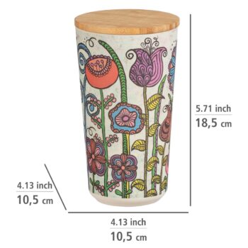 Wenko Dóza s bambusovým viečkom Flowers, 950 ml, L