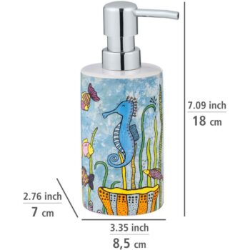 Wenko Keramický dávkovač mydla Ocean Rollin Art, 360 ml