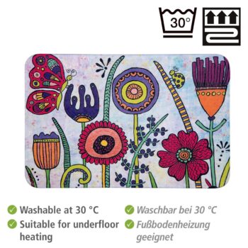 Wenko Kúpeľňová predložka Flora Rollin Art, 45 x 70 cm