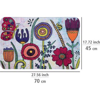 Wenko Kúpeľňová predložka Flora Rollin Art, 45 x 70 cm
