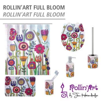 Wenko Kúpeľňová predložka Flora Rollin Art, 45 x 70 cm
