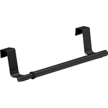 Wenko Nastaviteľný nerezový držiak na utierky 36-60 cm, čierna, M