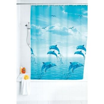 Wenko Sprchový záves Dolphin, 180 x 200 cm