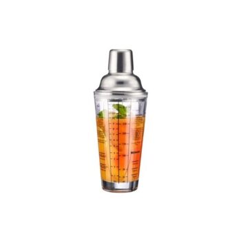 Westmark 3-dielny koktailový šejker SAM, sklo/nehrdz. oceľ, 400 ml