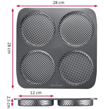 Westmark Perforovaná forma na 4 burger žemle Big, pr. 12 cm