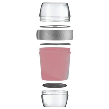 Westmark Trojdielna dóza na jedlo, 1150 ml, ružová