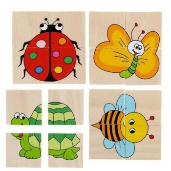 Woody Minipuzzle Zvieratká