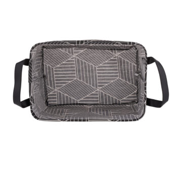 YARA: Látkové košíky (3 ks) Yara - čierna / vzor; materiál: bavlna / polyester; rozmery (ŠxHxV): 38x26x23 cm.
