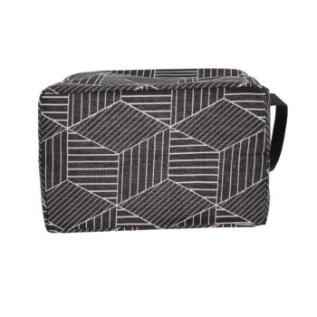 YARA: Látkové košíky (3 ks) Yara - čierna / vzor; materiál: bavlna / polyester; rozmery (ŠxHxV): 38x26x23 cm.