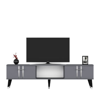 TV stolík YOKOHAMA - luxusný dizajn pre vašu obývaciu izbuTV stolík YOKOHAMA je dokonalou voľbou pre tých, ktorí hľadajú elegantný a funkčný kus nábytku do svojej obývačky. Tento stolík so svojim luxusným vzhľadom pridá vášmu interiéru sofistikovaný nádych a zároveň poskytne dostatok úložného priestoru.Vyrobený z kvalitného LTD materiálu s hrúbkou 18 mm, stolík YOKOHAMA je pevný a odolný. ponúka dostatok priestoru pre vaše multimediálne zariadenia a ďalšie potreby. otváranie a pridávajú stolíku moderný vzhľad.Hlavné vlastnosti produktu:Typ tovaru: TV stolíkVhodné do miestnosti: obývacia izbaMateriál: LTDRozmery: 49 x 140 x 30 cmFarba: antracit + striebornáVybavenie: skrinka a regálŠtýl: luxusnéPočet dvierok: 2Úchytky: plastDodatočné informácie: Dodávame v demonte, plastové nožičkyTV stolík YOKOHAMA je dodávaný v demontovanom stave, čo uľahčuje prepravu a montáž. Plastové nožičky zaisťujú stabilitu a chránia podlahu pred poškodením.