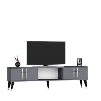 TV stolík YOKOHAMA - luxusný dizajn pre vašu obývaciu izbuTV stolík YOKOHAMA je dokonalou voľbou pre tých, ktorí hľadajú elegantný a funkčný kus nábytku do svojej obývačky. Tento stolík so svojim luxusným vzhľadom pridá vášmu interiéru sofistikovaný nádych a zároveň poskytne dostatok úložného priestoru.Vyrobený z kvalitného LTD materiálu s hrúbkou 18 mm, stolík YOKOHAMA je pevný a odolný. ponúka dostatok priestoru pre vaše multimediálne zariadenia a ďalšie potreby. otváranie a pridávajú stolíku moderný vzhľad.Hlavné vlastnosti produktu:Typ tovaru: TV stolíkVhodné do miestnosti: obývacia izbaMateriál: LTDRozmery: 49 x 140 x 30 cmFarba: antracit + striebornáVybavenie: skrinka a regálŠtýl: luxusnéPočet dvierok: 2Úchytky: plastDodatočné informácie: Dodávame v demonte, plastové nožičkyTV stolík YOKOHAMA je dodávaný v demontovanom stave, čo uľahčuje prepravu a montáž. Plastové nožičky zaisťujú stabilitu a chránia podlahu pred poškodením.