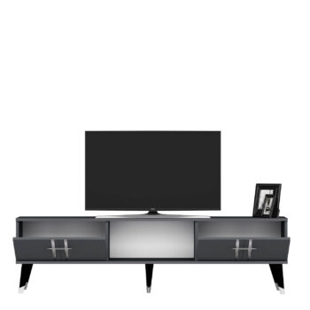 TV stolík YOKOHAMA - luxusný dizajn pre vašu obývaciu izbuTV stolík YOKOHAMA je dokonalou voľbou pre tých, ktorí hľadajú elegantný a funkčný kus nábytku do svojej obývačky. Tento stolík so svojim luxusným vzhľadom pridá vášmu interiéru sofistikovaný nádych a zároveň poskytne dostatok úložného priestoru.Vyrobený z kvalitného LTD materiálu s hrúbkou 18 mm, stolík YOKOHAMA je pevný a odolný. ponúka dostatok priestoru pre vaše multimediálne zariadenia a ďalšie potreby. otváranie a pridávajú stolíku moderný vzhľad.Hlavné vlastnosti produktu:Typ tovaru: TV stolíkVhodné do miestnosti: obývacia izbaMateriál: LTDRozmery: 49 x 140 x 30 cmFarba: antracit + striebornáVybavenie: skrinka a regálŠtýl: luxusnéPočet dvierok: 2Úchytky: plastDodatočné informácie: Dodávame v demonte, plastové nožičkyTV stolík YOKOHAMA je dodávaný v demontovanom stave, čo uľahčuje prepravu a montáž. Plastové nožičky zaisťujú stabilitu a chránia podlahu pred poškodením.