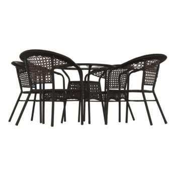 Hľadáte pekný a klasický nábytok do záhrady či na terasu? V takom prípade dávame do Vašej pozornosti záhradný set z umelého ratanu GETON 1+4. Päťdielny set pozostáva zo stola a štyroch kresiel. Rozmery stola sú (ŠxV): 80x72 cm a rozmery kresla sú (ŠxHxV): 60x64x80 cm. Hĺbka sedu má 43 cm, výška…